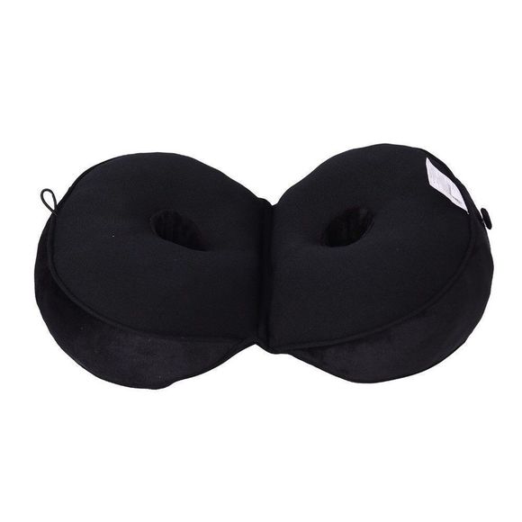 Memory Foam Seat Duo Cushion with Polyester Cover Black - Picture 4 of 9